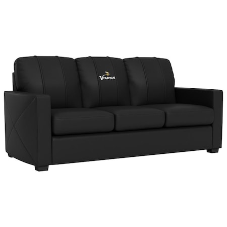 Dreamseat Silver Sofa with Minnesota Vikings Secondary Logo XZ7759001SOCDBK-PSNFL20096